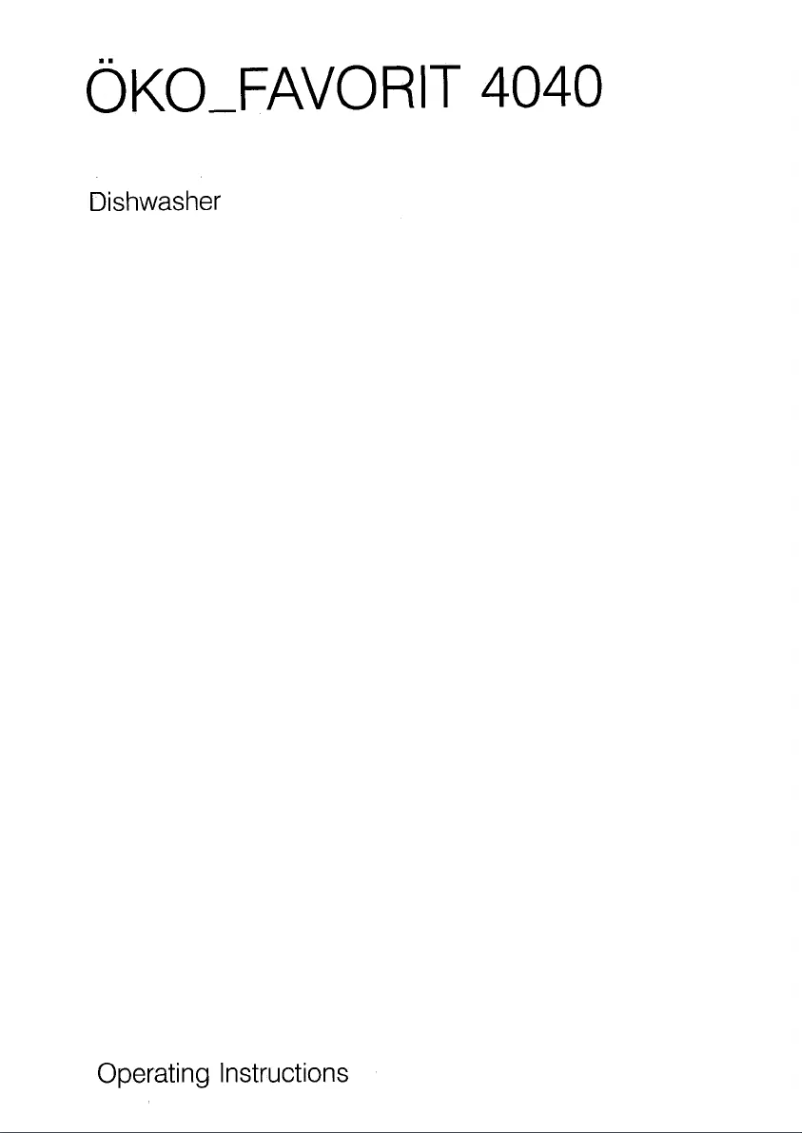 Page 1 de la notice Manuel utilisateur AEG Favorit 4040w