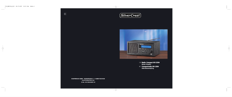 Page 1 de la notice Manuel utilisateur SilverCrest KH 2334