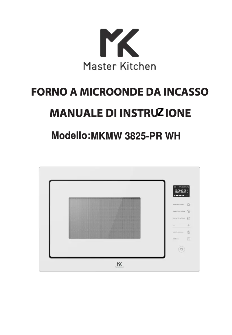 Page 1 de la notice Manuel utilisateur Master Kitchen MKMW 3825-PR WH