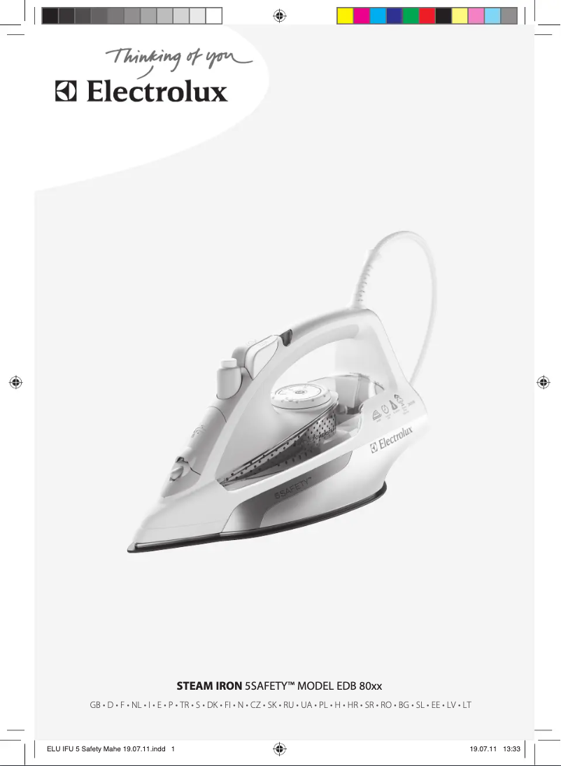 Page 1 de la notice Manuel utilisateur Electrolux 5Safety EDB8050