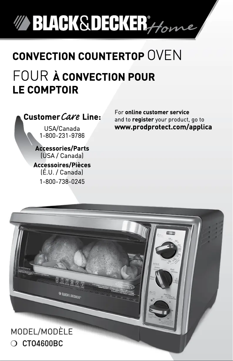 Page 1 de la notice Manuel utilisateur Black & Decker CTO4600BC