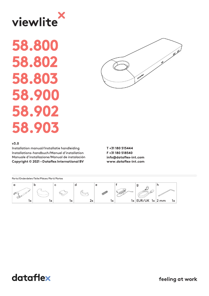 Page 1 de la notice Manuel utilisateur Dataflex Viewlite 58.900