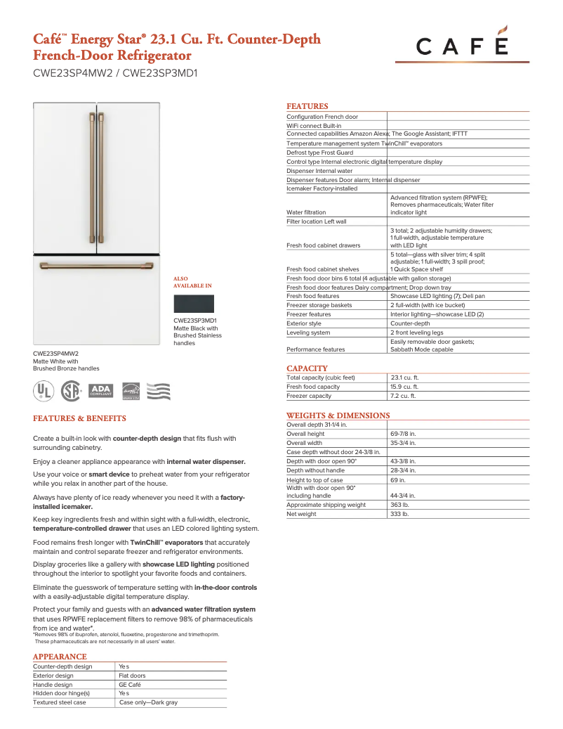 First page image of the manual for CWE23SP4MW2