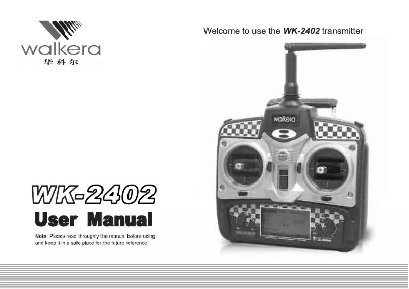 Page 1 de la notice Manuel utilisateur Walkera WK-2402