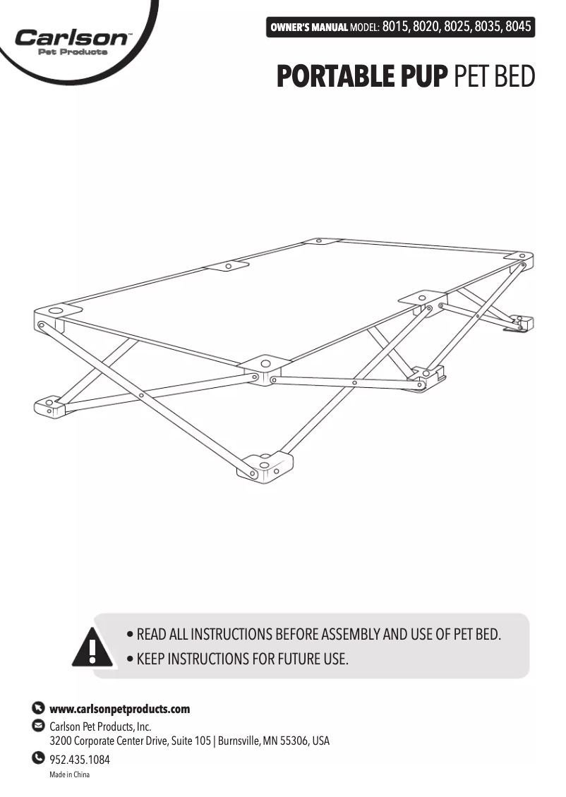 Page n°1 - Manuel utilisateur Carlson Portable Pup 8035