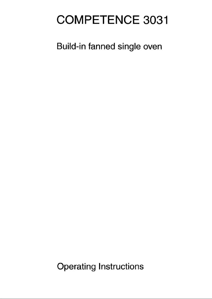 Page 1 de la notice Manuel utilisateur AEG Competence 3031 B-w