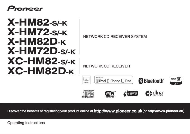 Page 1 de la notice Manuel utilisateur Pioneer X-HM72D-K