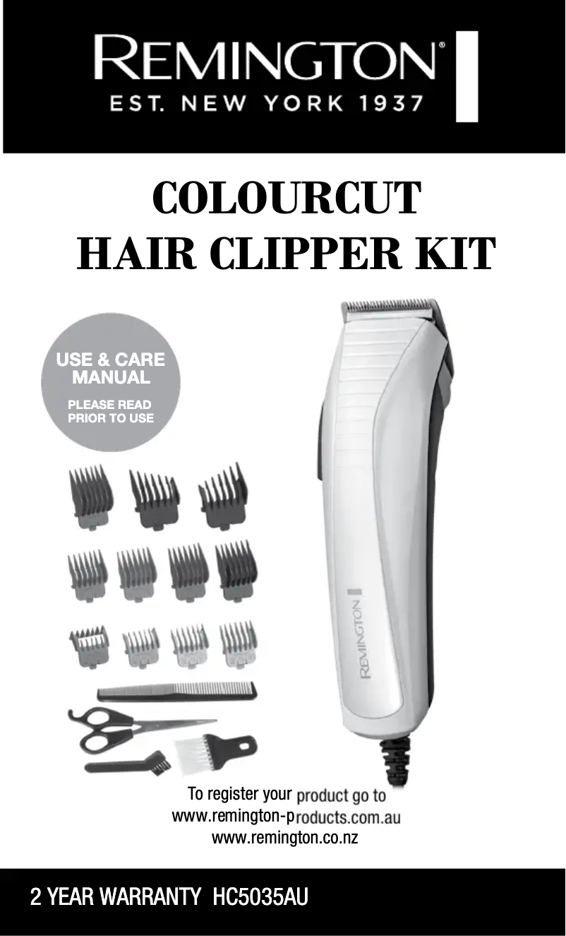 Page 1 de la notice Manuel utilisateur Remington HC5035AU