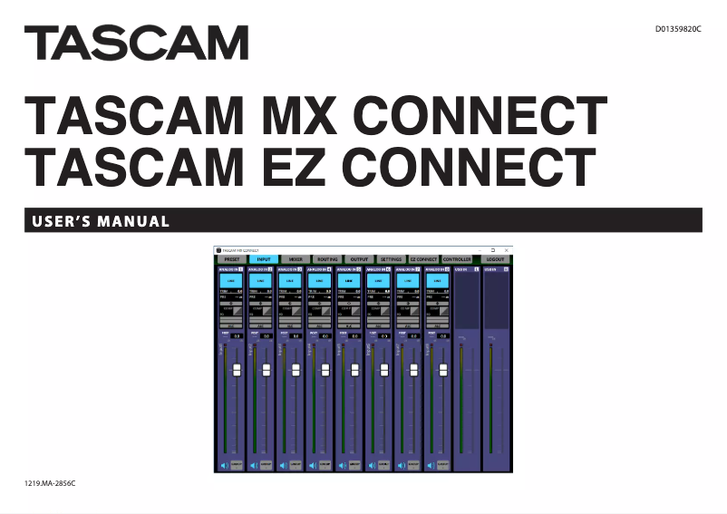Page n°1 - Manuel utilisateur Tascam MX Connect