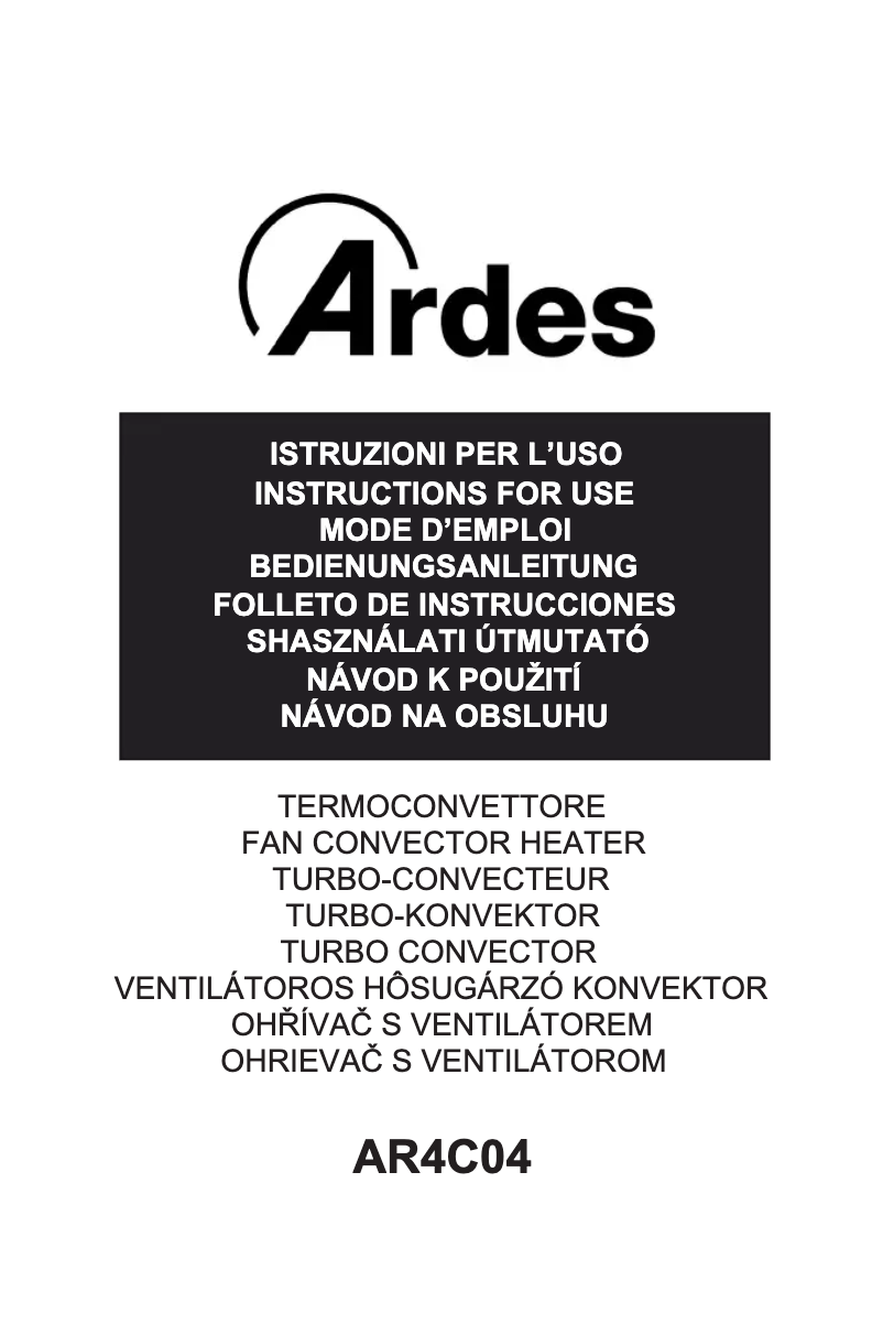 Page n°1 - Mode d'emploi Ardes AR4C04