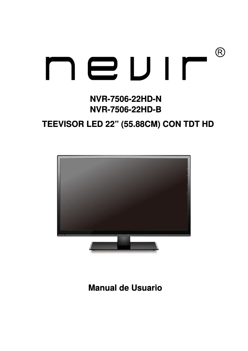 Page n°1 - Manuel utilisateur Nevir NVR-7506-22HD-N