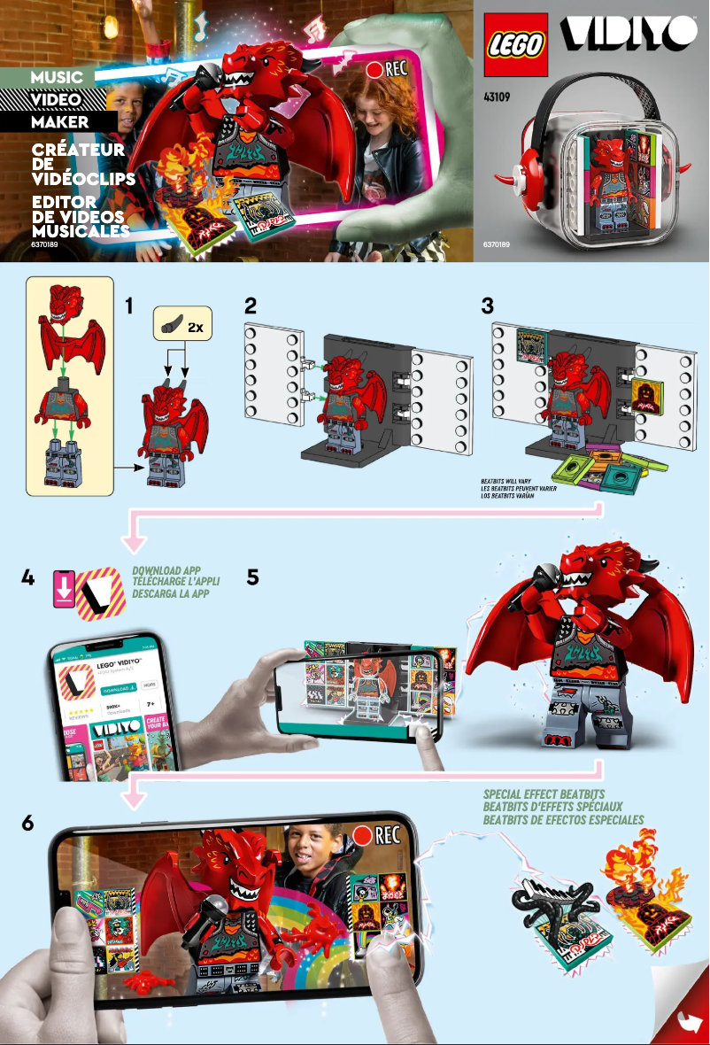 Page n°1 - Manuel utilisateur Lego Vidiyo 43109