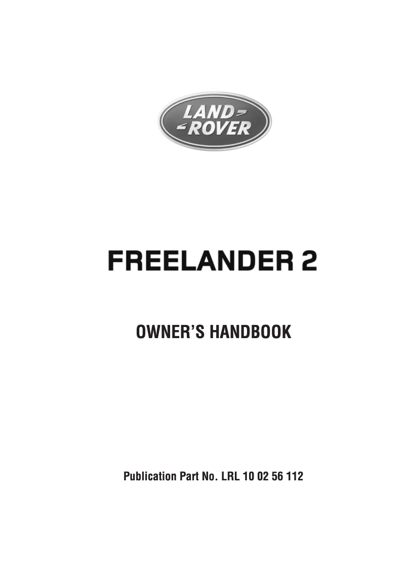 Page 1 de la notice Manuel utilisateur Land Rover Freelander (2015)