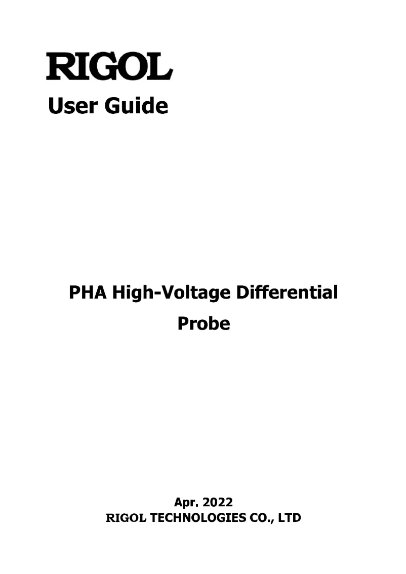 Image de la première page du manuel de l'appareil PHA1150