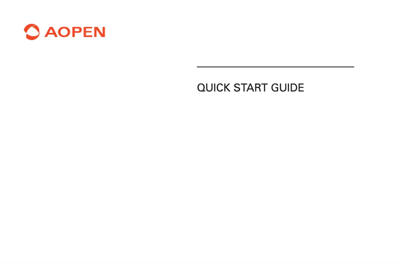 Page n°1 - Guide de démarrage rapide Aopen AV10