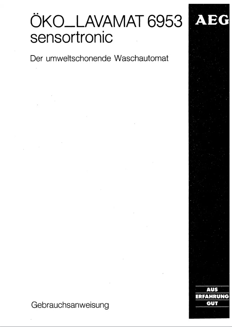 Image de la première page du manuel de l'appareil Lavamat 6953