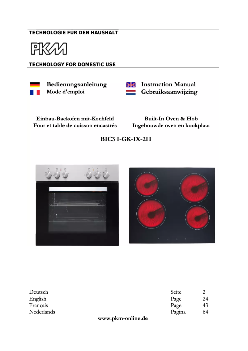 Image de la première page du manuel de l'appareil BIC3 I-GK-IX-2 H