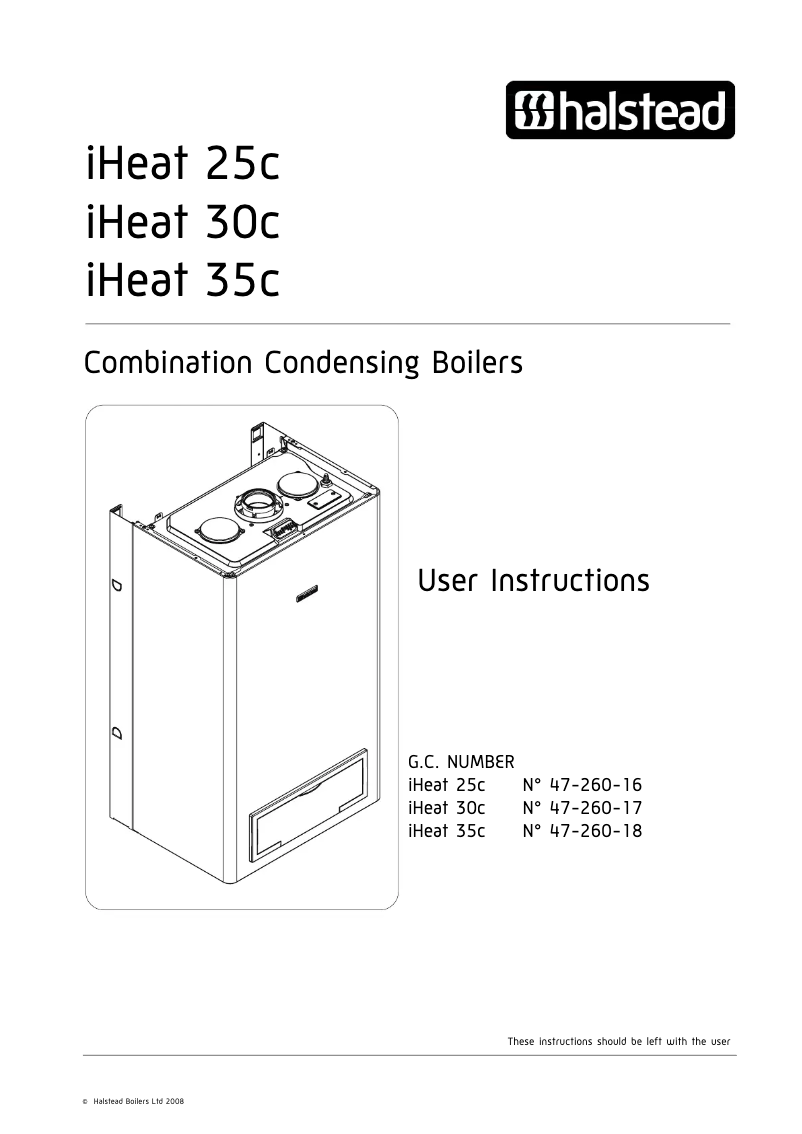Image de la première page du manuel de l'appareil iHeat 30c
