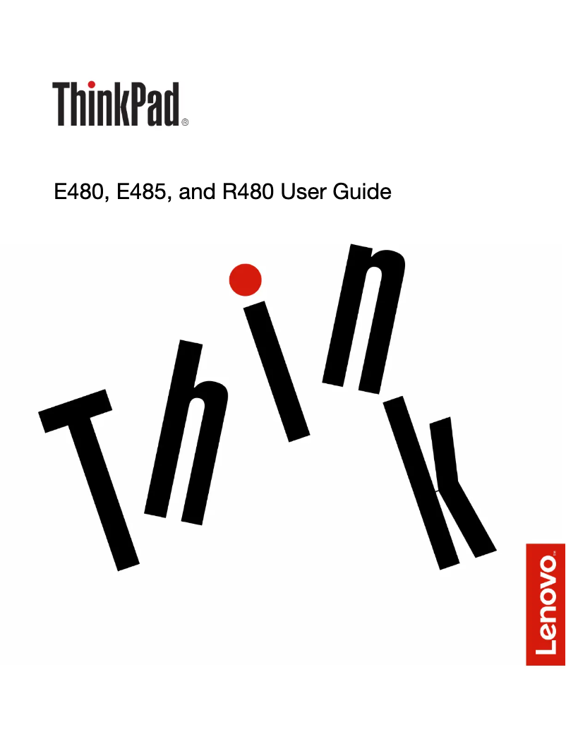 Image de la première page du manuel de l'appareil Thinkpad E480