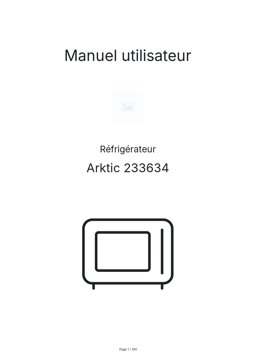 Page n°1 - Manuel utilisateur Arktic 233634
