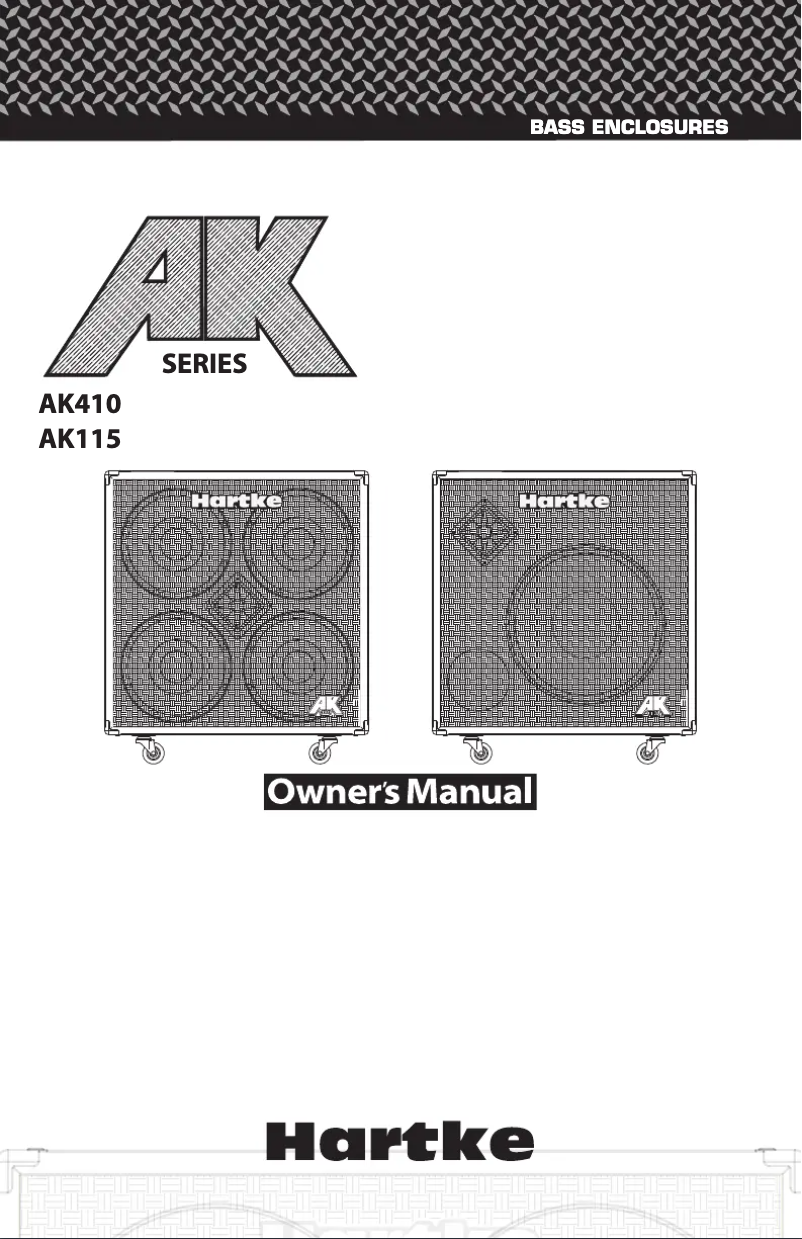 Page 1 de la notice Manuel utilisateur Hartke AK115