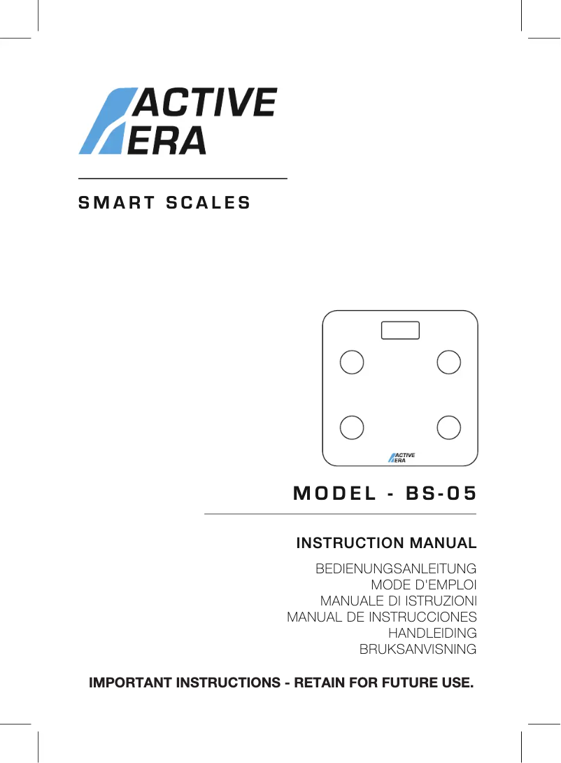 Page 1 de la notice Manuel utilisateur Active Era BS-05