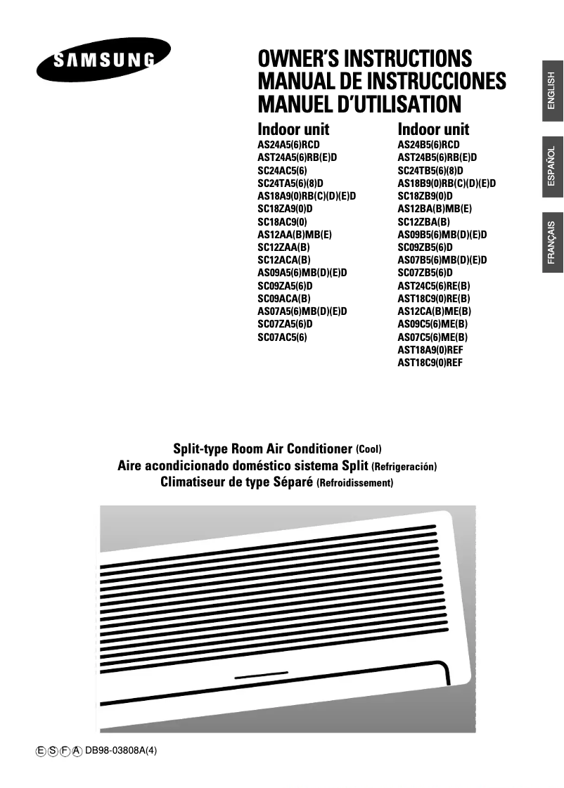 Page n°1 - Manuel utilisateur Samsung SH18AC0