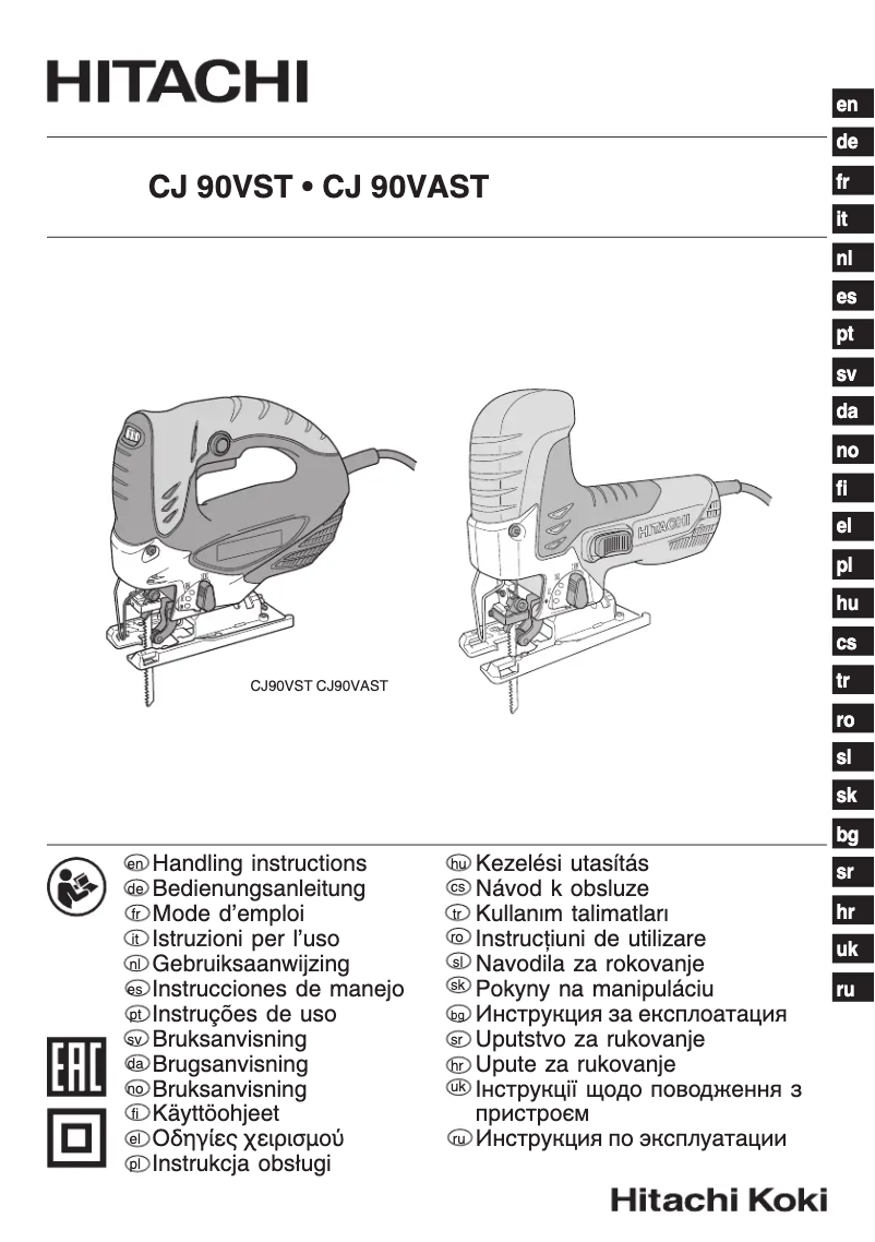 Page 1 de la notice Manuel utilisateur Hitachi CJ 90VAST(WA)
