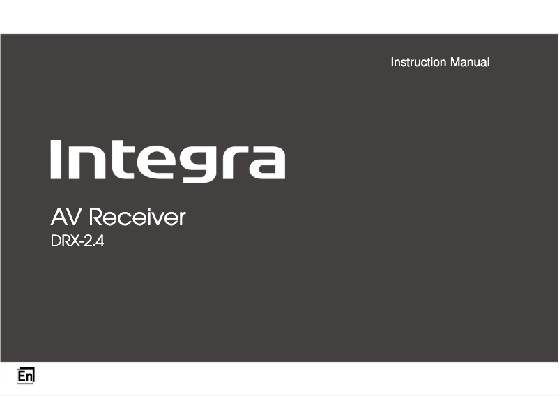 Page n°1 - Manuel utilisateur Integra DRX-2.4