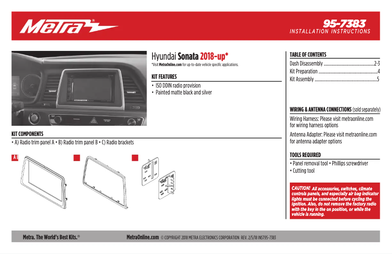 Página 1 del manual Manual de usuario Metra 95-7383