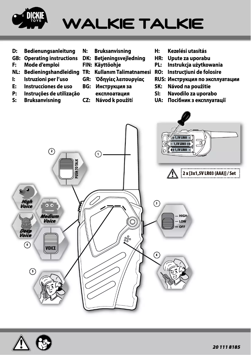 Page n°1 - Manuel utilisateur Dickie Voice Changer