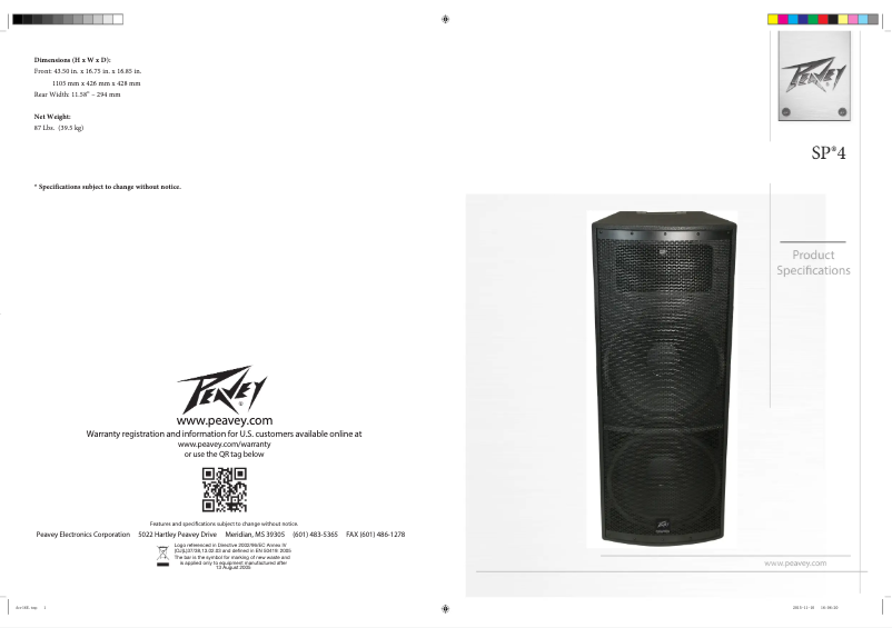 Image de la première page du manuel de l'appareil SP 4