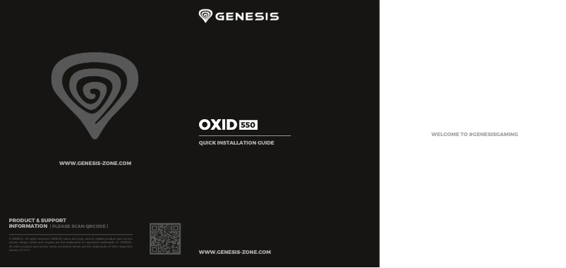 Image de la première page du manuel de l'appareil Oxid 550