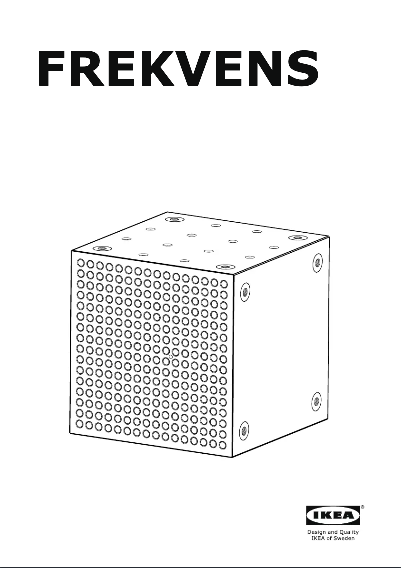 Page 1 de la notice Manuel utilisateur Ikea FREKVENS 304.203.54