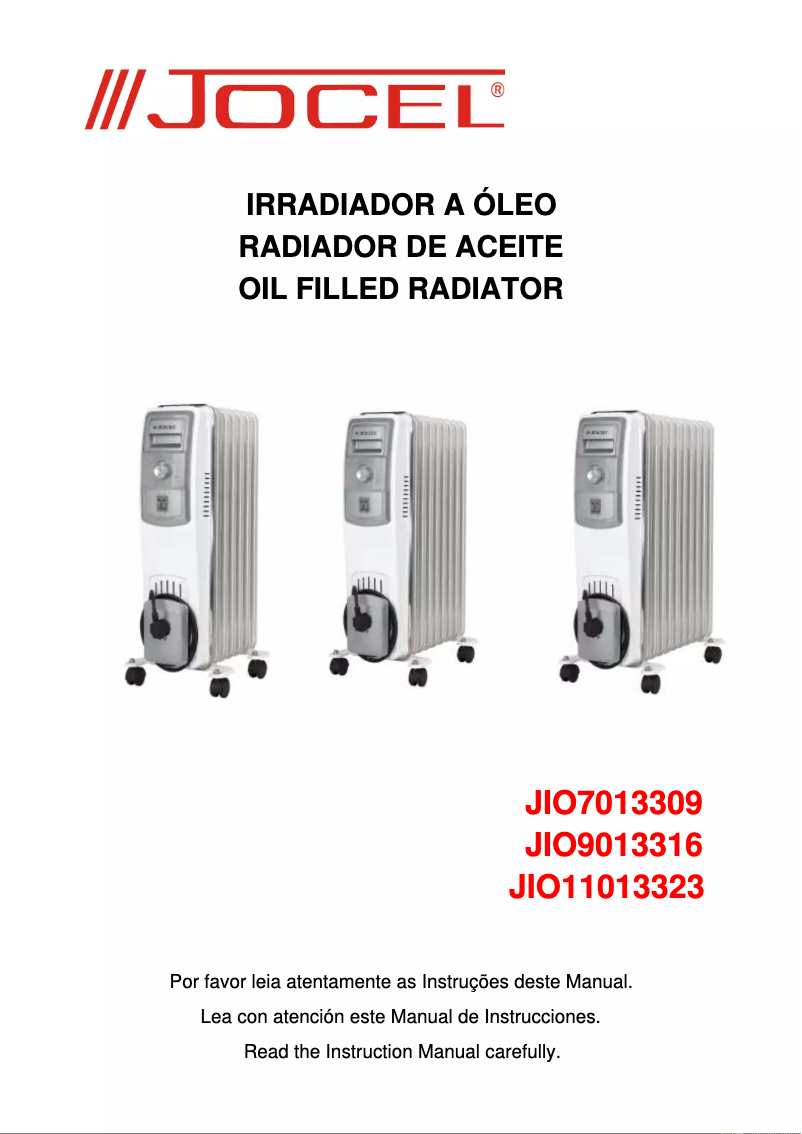 Page 1 de la notice Manuel utilisateur Jocel JIO9013316