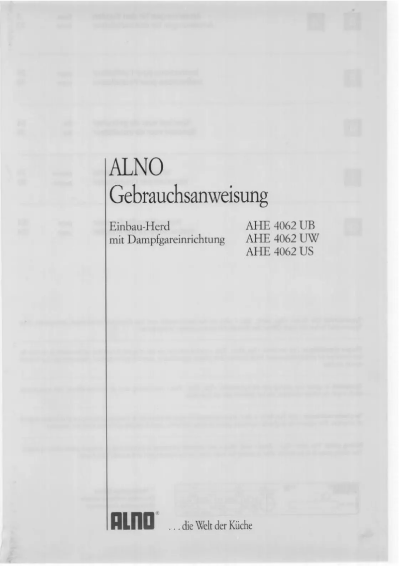 Image de la première page du manuel de l'appareil AHE 4062 US