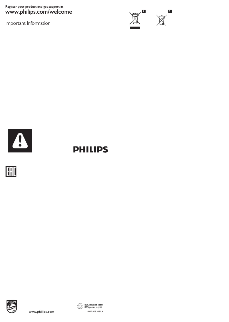 Page 1 de la notice Manuel utilisateur Philips PerformerPro FC9199