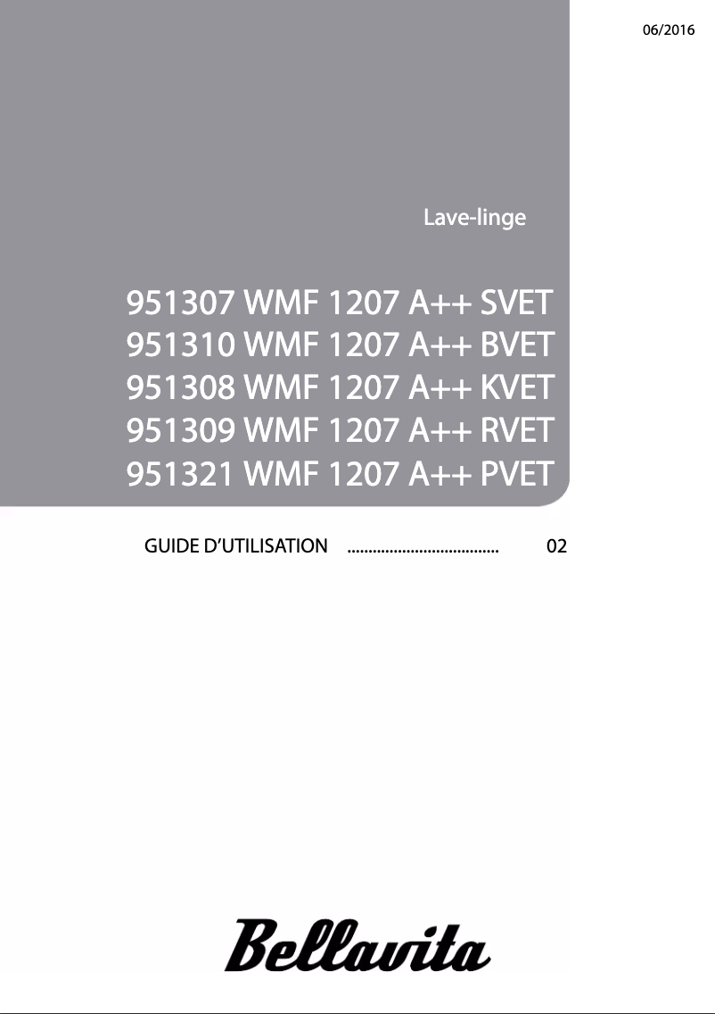 Image de la première page du manuel de l'appareil WMF 1207 A++ PVET
