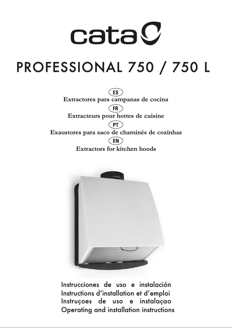 Page 1 de la notice Manuel utilisateur CATA PROFISSIONAL 750/750L