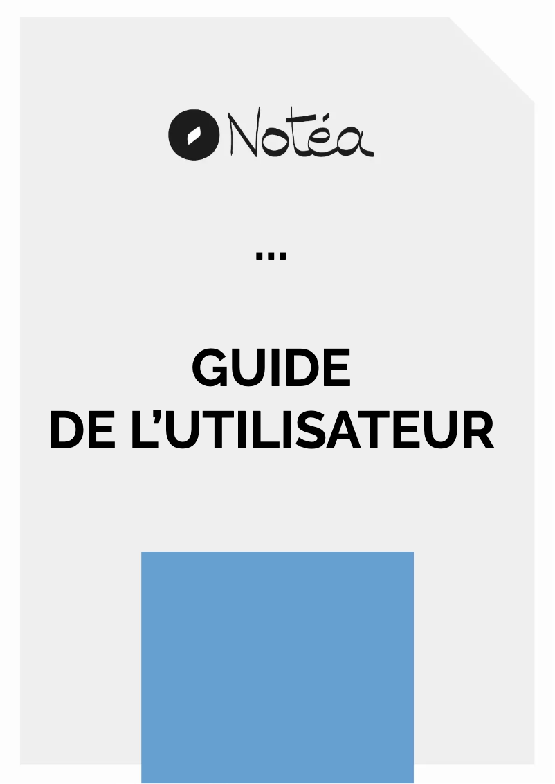 Page 1 de la notice Manuel utilisateur Bookeen Notéa