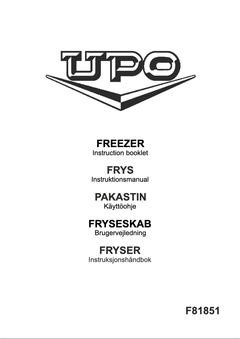 Page n°1 - Manuel utilisateur UPO F81851