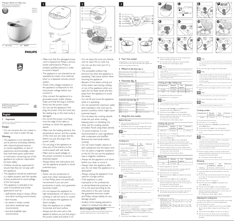 Page 1 de la notice Manuel utilisateur Philips Daily Collection HD4513