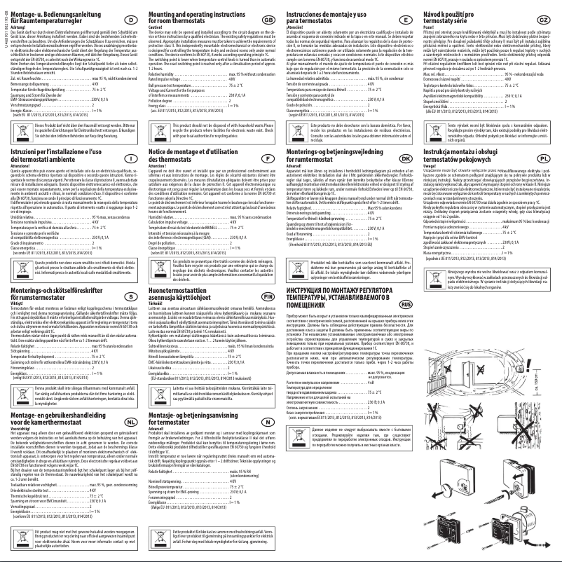 Page 1 de la notice Manuel utilisateur Eberle RTR-E 6726