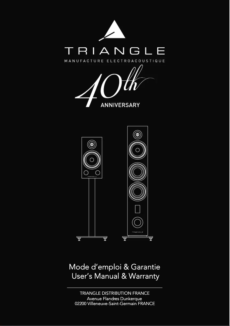 Page n°1 - Manuel utilisateur Triangle Comète 40TH