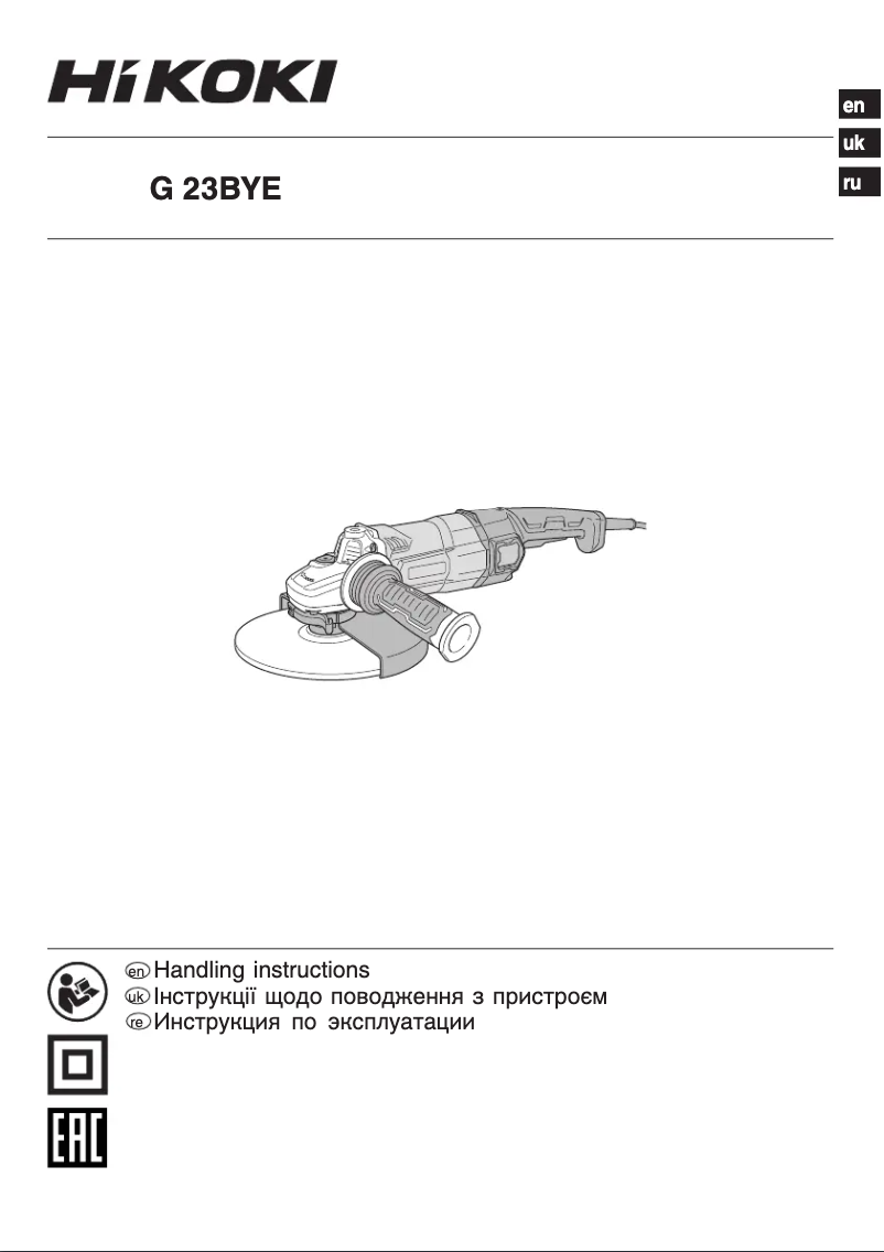 Página 1 del manual Manual de usuario HiKOKI G 23BYE