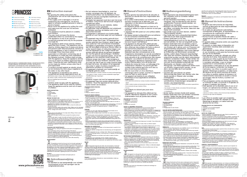Page 1 de la notice Manuel utilisateur Princess 236001