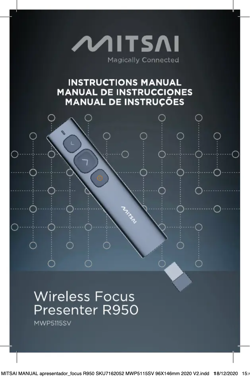 Page 1 de la notice Manuel utilisateur Mitsai R950