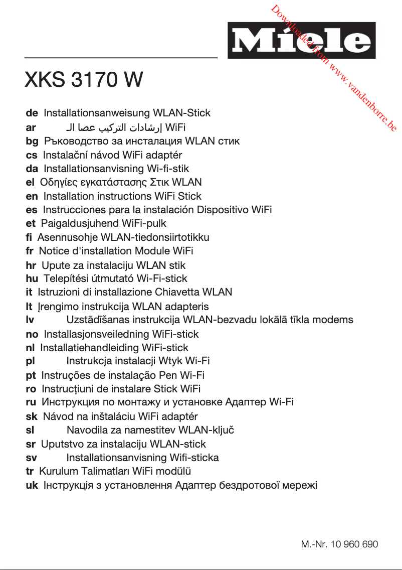 Page 1 de la notice Manuel utilisateur Miele KM 6565 FR