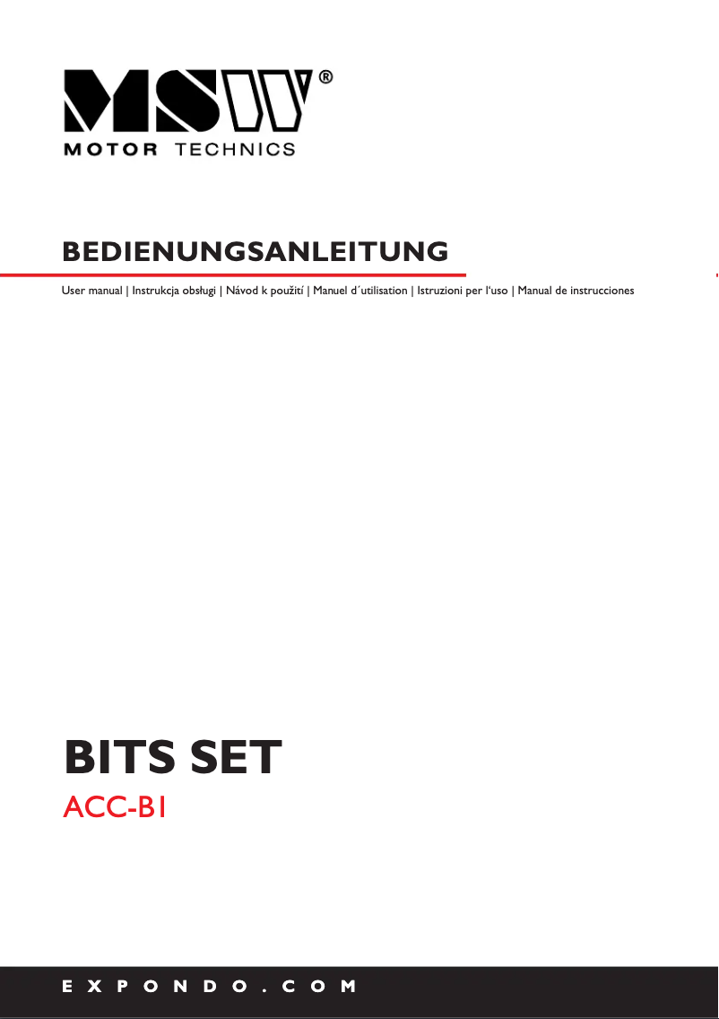 Image de la première page du manuel de l'appareil ACC-B1