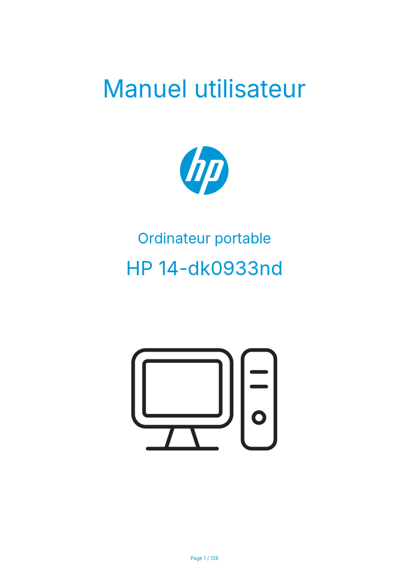 Page n°1 - Manuel utilisateur HP 14-dk0933nd